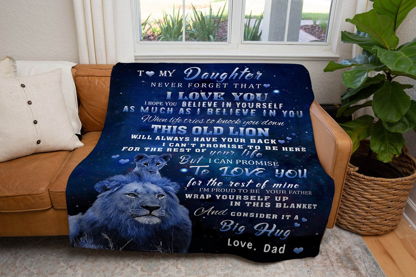 Dad To Daughter Cozy Plush Fleece Blanket [SALE]