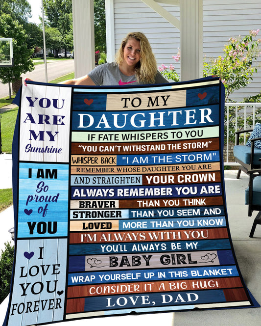 Dad To Daughter | Cozy Plush Fleece Blanket