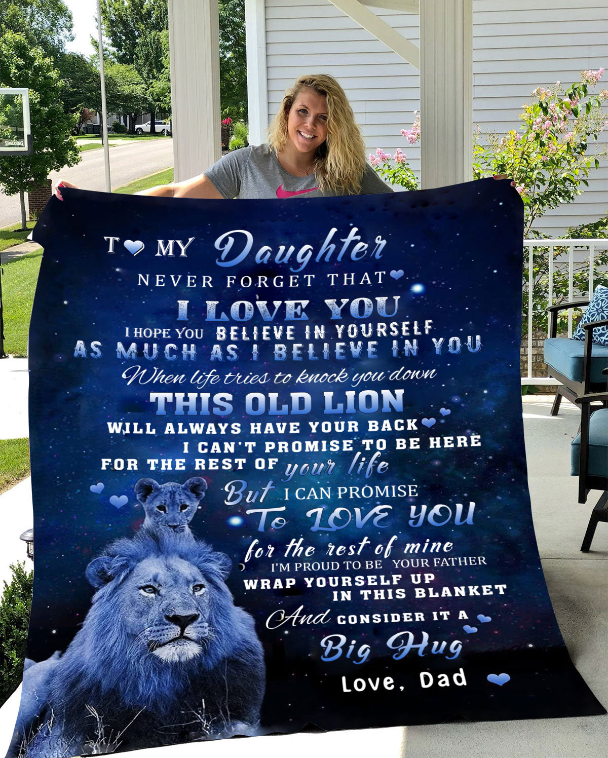 Dad To Daughter Cozy Plush Fleece Blanket [SALE]