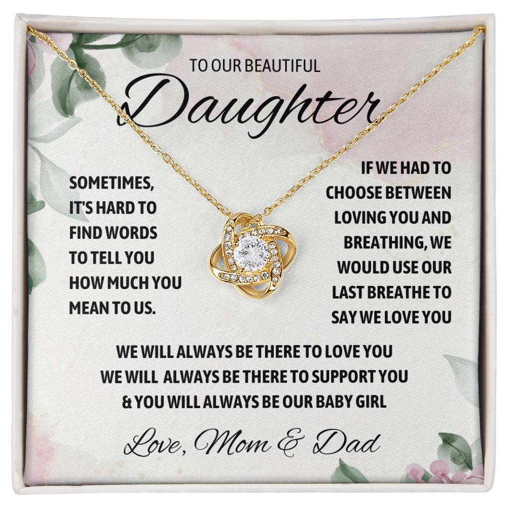 To Our Beautiful Daughter | Love Knot Necklace