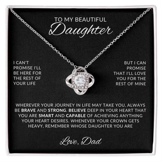 To My Beautiful Daughter | Love Knot Necklace