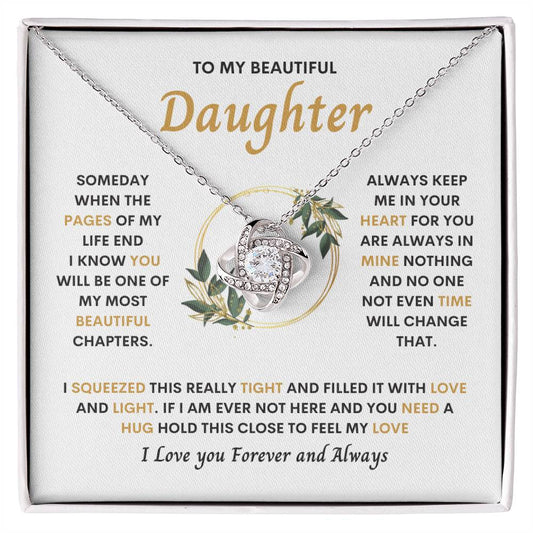 To My Beautiful Daughter | Love Knot Necklace