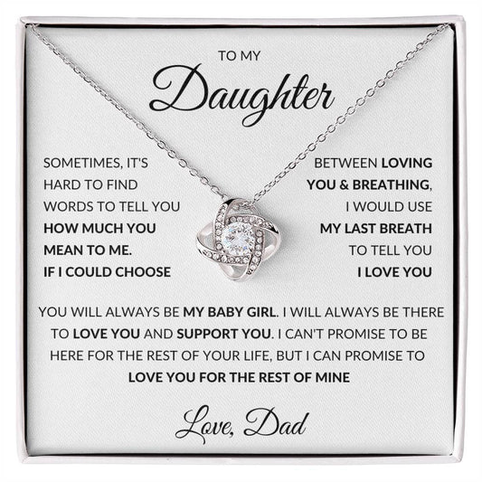 To My Beautiful Daughter | Love Knot Necklace