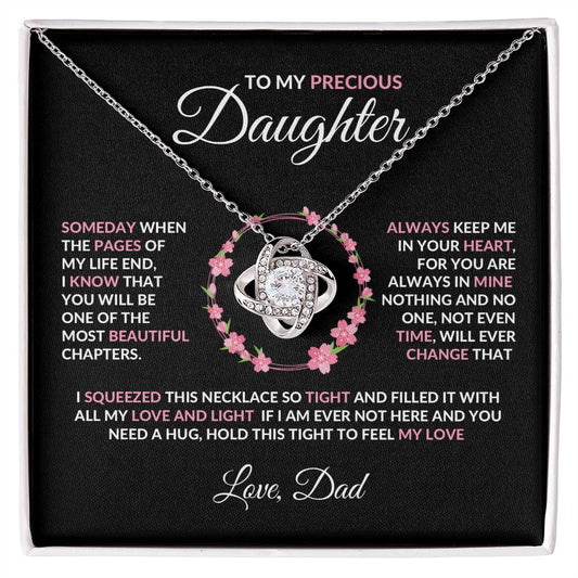 To My Beautiful Daughter | Love Knot Necklace