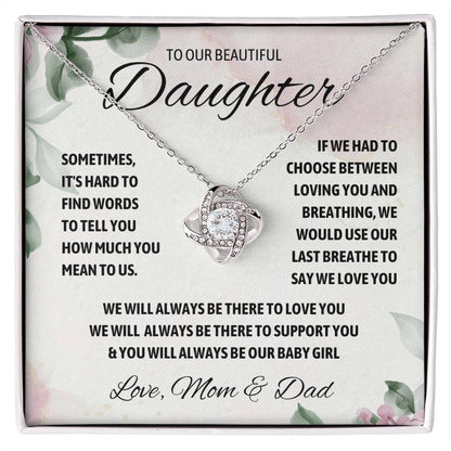 To Our Beautiful Daughter | Love Knot Necklace