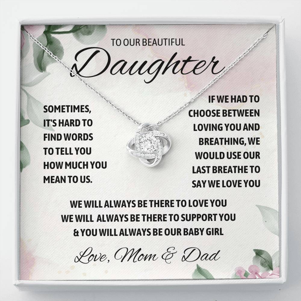 To Our Beautiful Daughter | Love Knot Necklace