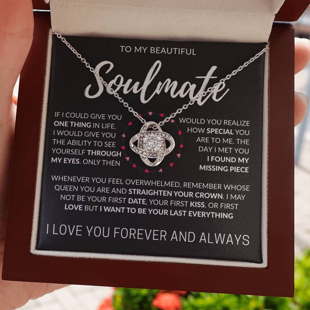 To My Beautiful Soulmate | Love Knot Necklace