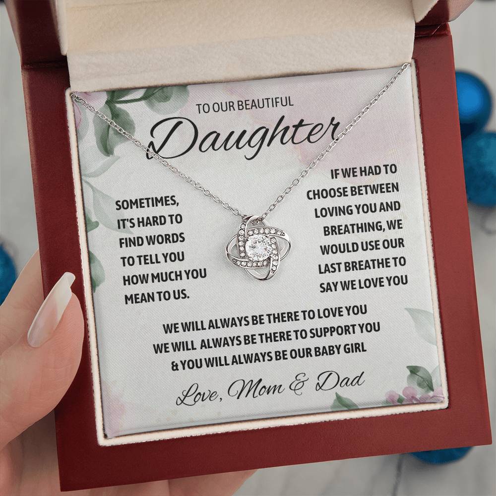 To Our Beautiful Daughter | Love Knot Necklace