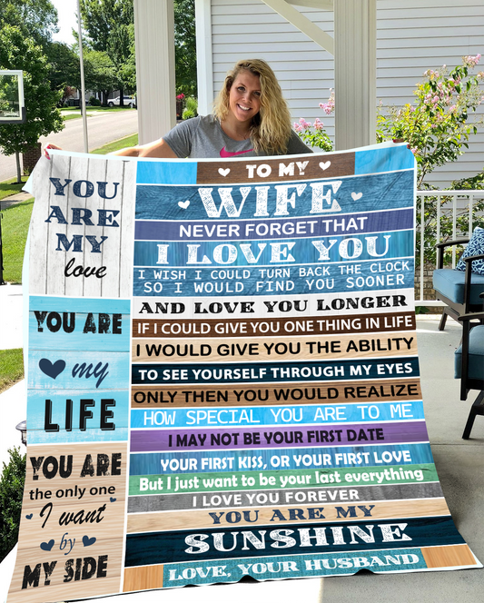 To My Wife | Cozy Plush Blanket | 50 x 60