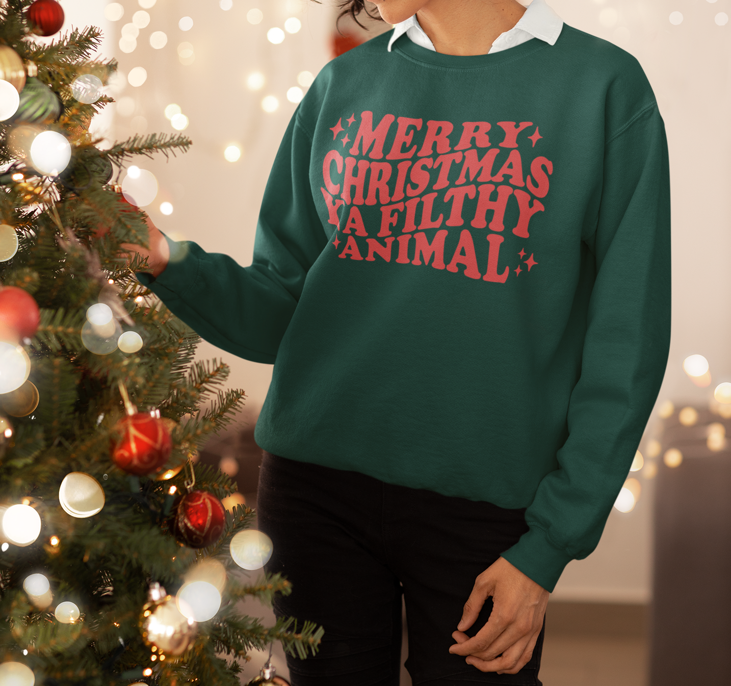 Merry Christmas Ya Filthy Animal | Sweatshirt